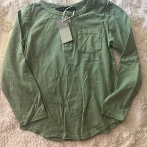 Kids T Shirt Miki Miette Long Sleeve Tee Top Green 2T NWT